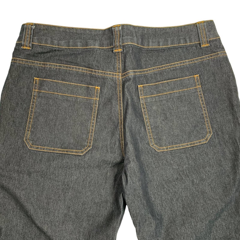 BISOU BISOU Michele Bohbot Women's Size 12 Jeans Capri Belted 6 Pockets Stretch